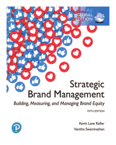 Strategic Brand Management: Building, Measuring, and Managing Brand Equity