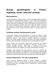 Branża gamblingowa w Polsce: regulacje, rynek i kierunki rozwoju
