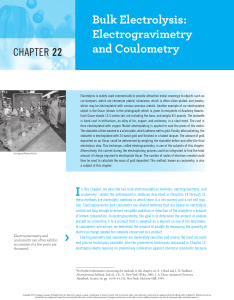 Electrogravimetry and Coulometry Chapter 22