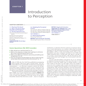 Introduction to Perception: Sensation and Perception Textbook Chapter