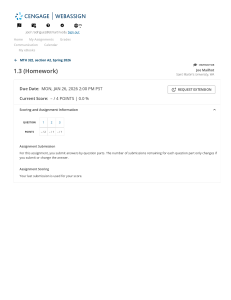 MTH 322 1.3 Homework: Differential Equations Problems