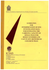 Guidelines for Pile Carrying Capacity Estimation