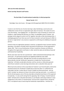 The Dark Side of Transformational Leadership: Critical Review