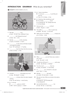 English File Intermediate Grammar Exercises