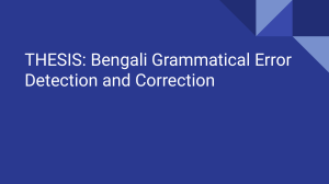 Bengali Grammatical Error Detection and Correction Thesis