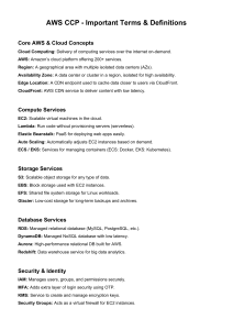 AWS CCP Terms & Definitions