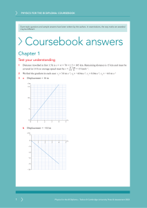 Physics for the IB Diploma Coursebook Answers Chapter 1