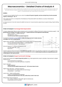 Macroeconomics Detailed Chains of Analysis 4