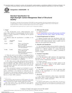 ASTM A529/A529M-19 Steel Specification