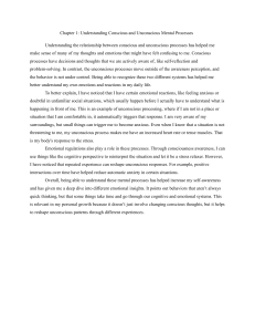 Understanding Conscious & Unconscious Mental Processes