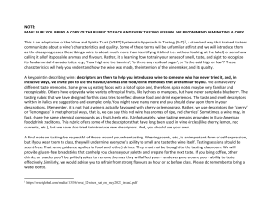Wine Tasting Rubric: Systematic Approach to Tasting (SAT) Guide