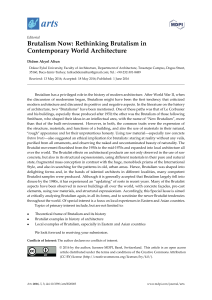 Brutalism Now: Rethinking Brutalism in Contemporary Architecture
