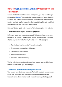 How to Get a Fioricet Online Prescription Via Telehealth