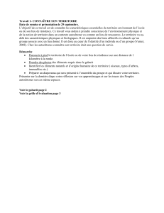 Travail 1 : Conna&icirc;tre son territoire
