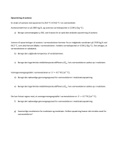 Opvarmning af Acetone: Varmeveksler Beregninger