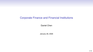 Corporate Finance Lecture: NPV and Investment Decisions
