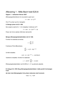Matematikopgave: Eftersp&oslash;rgselselasticitet & Partiielle Afledte