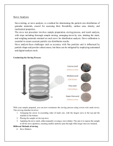 Sieve Analysis & Particle Size Methods
