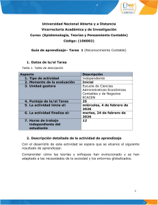 Gu&iacute;a de aprendizaje Tarea 1 Reconocimiento Contable UNAD