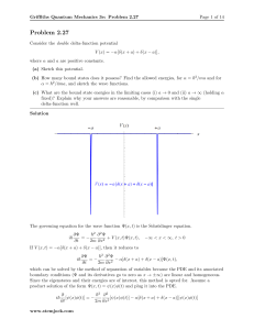 Griffiths Quantum Mechanics 3e Problem 2.27: Double Delta-Function Potential
