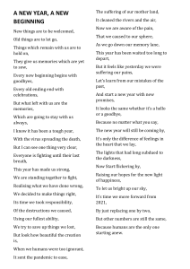 A New Year, A New Beginning: Poems & Writing Prompts