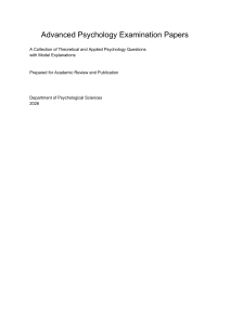 Advanced Psychology Examination Papers