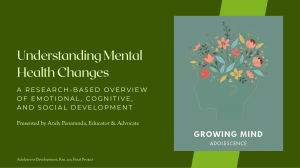 Understanding Mental Health Changes in Adolescence
