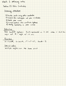 Polar Coordinates: Learning Objectives & Formulas