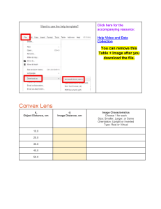Physics Lab: Convex Lens & Concave Mirror Data Collection