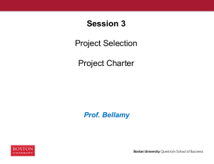 Session 3: Project Selection & Charter