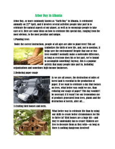 Arbor Day in Albania: Activities to Celebrate Earth Day