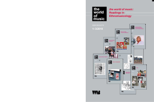 Ethnomusicology Readings: The World of Music Journal