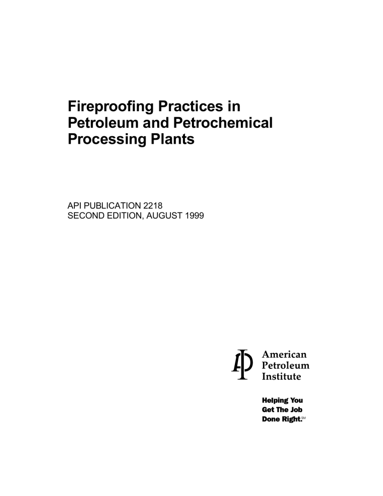 Fireproofing Practices in Petroleum and Petrochemical Plants