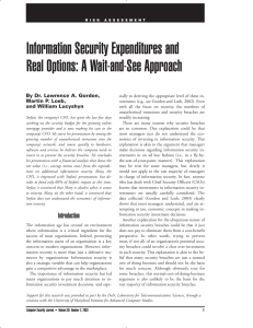 Information Security Expenditures and Real Options: A Wait-and-See Approach