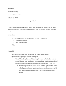 Paper 1 Outline: Right to Opinions & Moral Voice