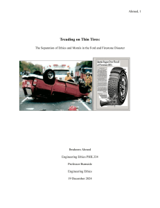 Ford Firestone Tire Disaster: Ethics and Morals in Engineering