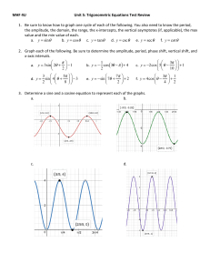 MHF 4U Unit 5 Trigonometric Equations Test Review
