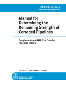 ASME B31G-2012 Manual for Corroded Pipeline Strength