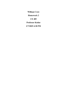 CE 405 Homework 2: Structural Engineering Questions