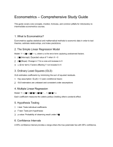 Econometrics Study Guide: Core Concepts & Formulas