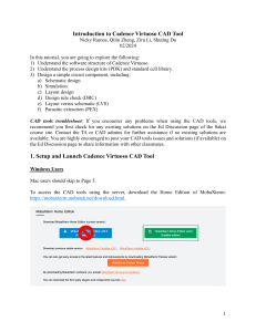 Introduction to Cadence Virtuoso CAD Tool Tutorial