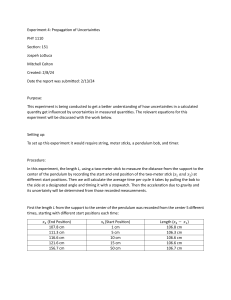 Experiment 4: Propagation of Uncertainties Lab Report