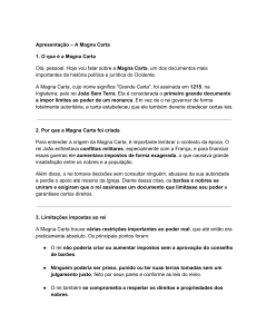 A Magna Carta: Hist&oacute;ria e Import&acirc;ncia