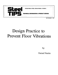 Design Practice to Prevent Floor Vibrations