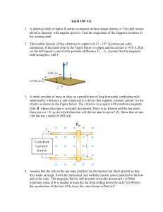 E&M HW #12: Electromagnetism Problems
