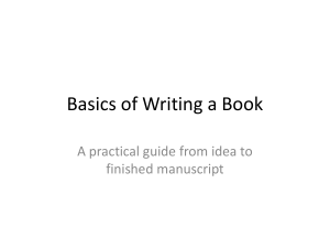 Basics of Writing a Book: A Practical Guide