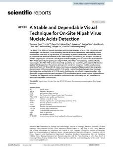 Stable Visual Technique for On-Site Nipah Virus Detection