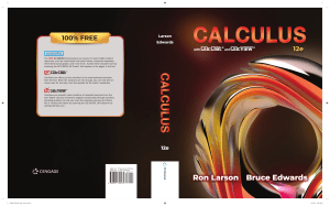 Calculus 12e Textbook by Larson and Edwards
