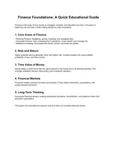Finance Foundations: Quick Educational Guide
