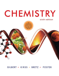 Chemistry Sixth Edition Textbook Gilbert Kirss Bretz Foster